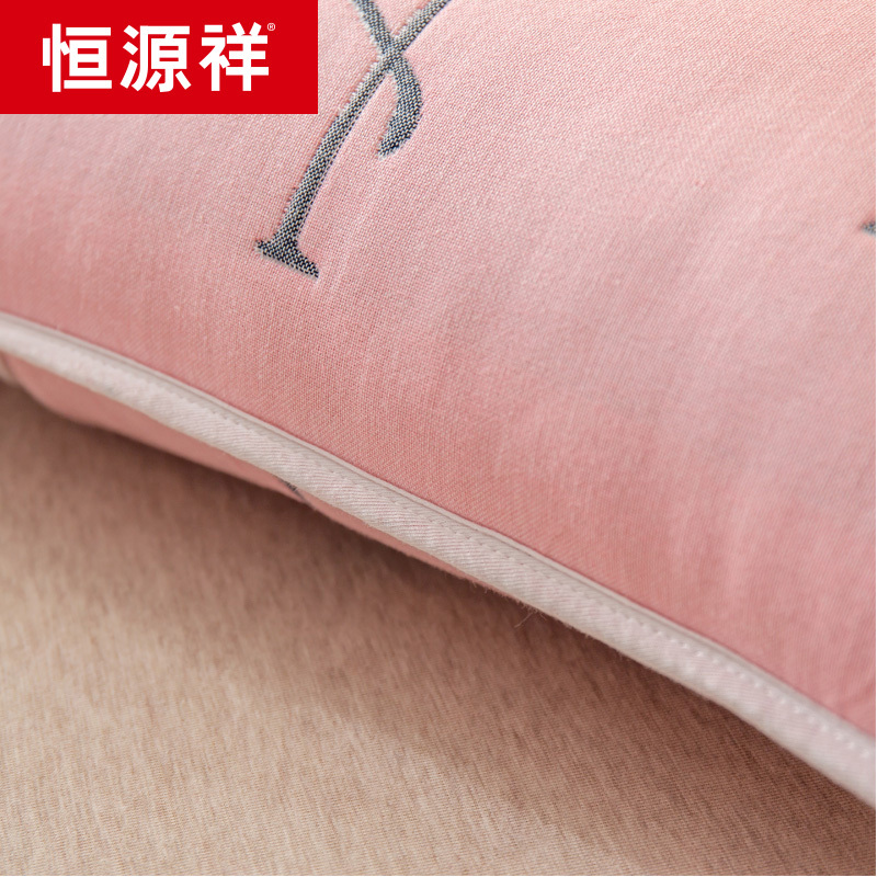 恒源祥儿童纱布枕套新款全棉加厚纱布 纯棉透气吸汗35*55柔软枕套一只装