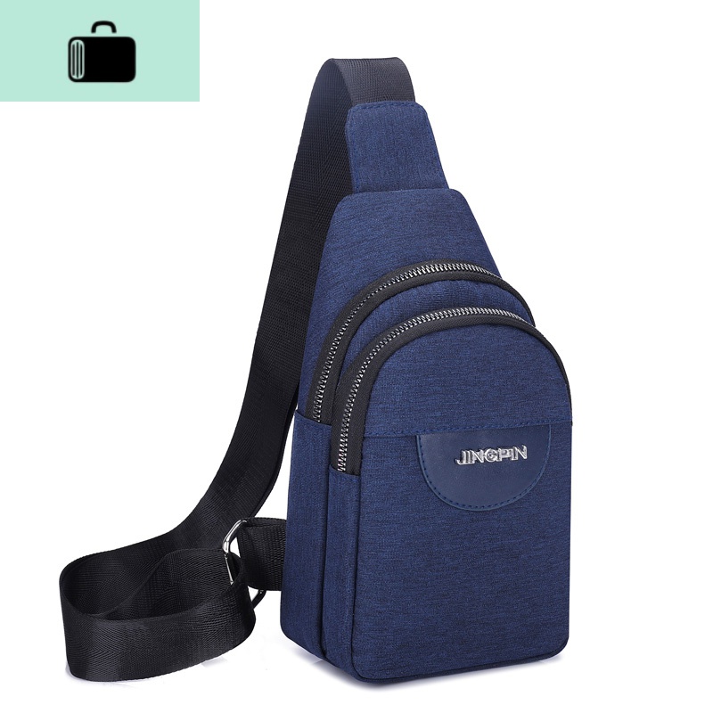 胸前包男商务时尚小背包百搭男士斜挎包简约男轻便单肩包韩版潮包NEWLAKE高清大图