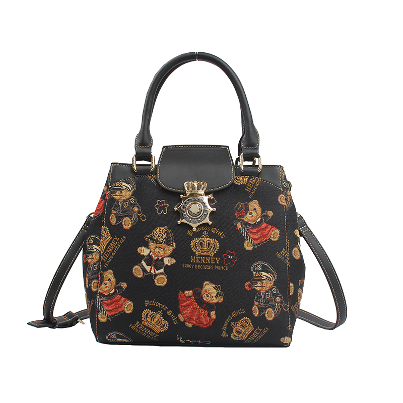 henney bear/轩尼小熊2021新款女包时尚小资手提包单肩斜跨包h471