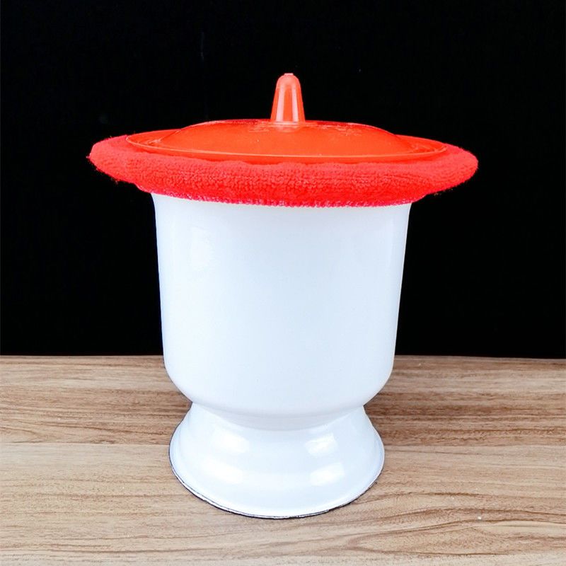 痰盂成人高脚痰盂带盖白色高脚痰盂儿童宝宝小痰盂白色高脚痰盂盖子