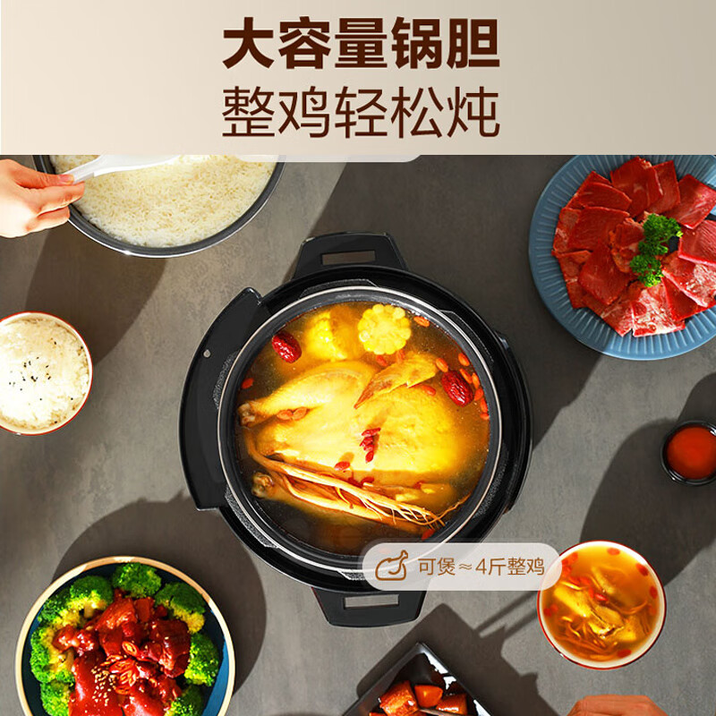荣事达(Royalstar)电压力锅 YDG50-100A257 电饭煲一键排气家用电高压锅电饭锅 多功能预约定时5L高清大图