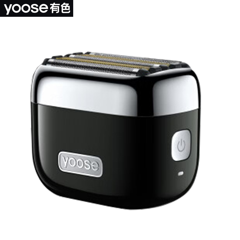 有色(yoose)便携往复式剃须刀 功率5W 电压5V 5刀合金电动迷你 mini 5pro 暗夜黑 / 台高清大图