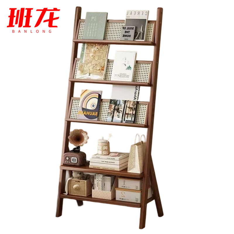 班龙书架置物架塑藤大号个高清大图