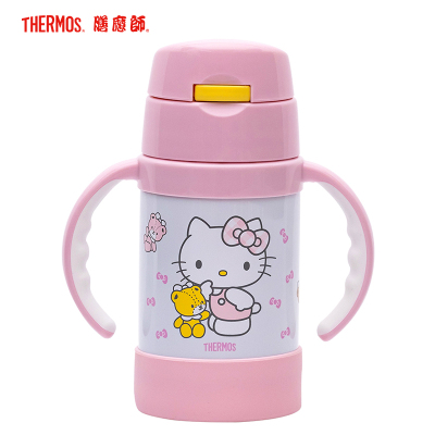 膳魔师（THERMOS）保温杯儿童吸管FEC-283SKT002杯保温杯轻巧便携自带把手280ML