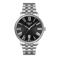 天梭(TISSOT)瑞士手表 卡森臻我系列腕表 钢带石英男表T122.410.11.053.00