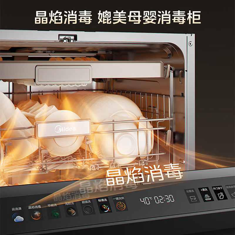 美的[小西梅GX7]洗碗机全嵌入式家用全自动消毒家用一体机万向五喷臂24套GX7尊享版高清大图