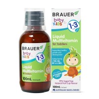 【18种营养 宝宝爱喝】【环球hi淘】【假一赔百】Brauer幼儿复合维生素滴剂100ml/瓶装 1-3岁