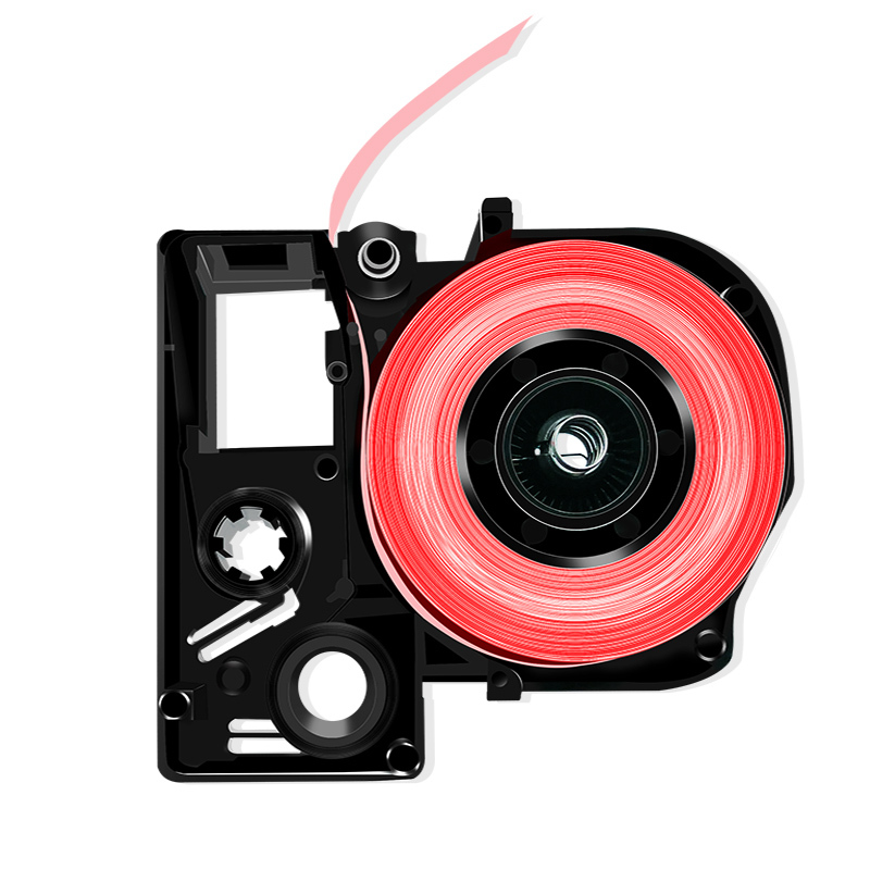 艾洁 18mm红底黑字标签色带 适用爱普生LW400;LW700;LW600P;LW1000P LK-5RBP高清大图