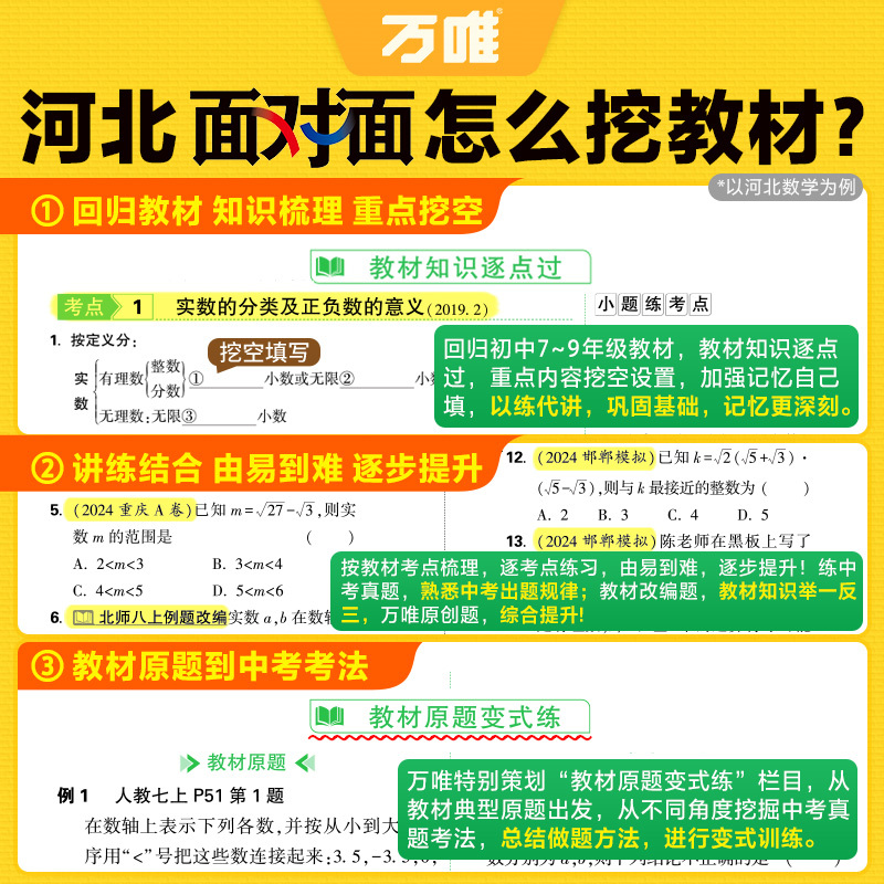 化学 河北省 [正版]2025面对面河北语文数学英语物化政治历史生物地理初三总复习七八九年级初三中考真题辅导书资料万维教