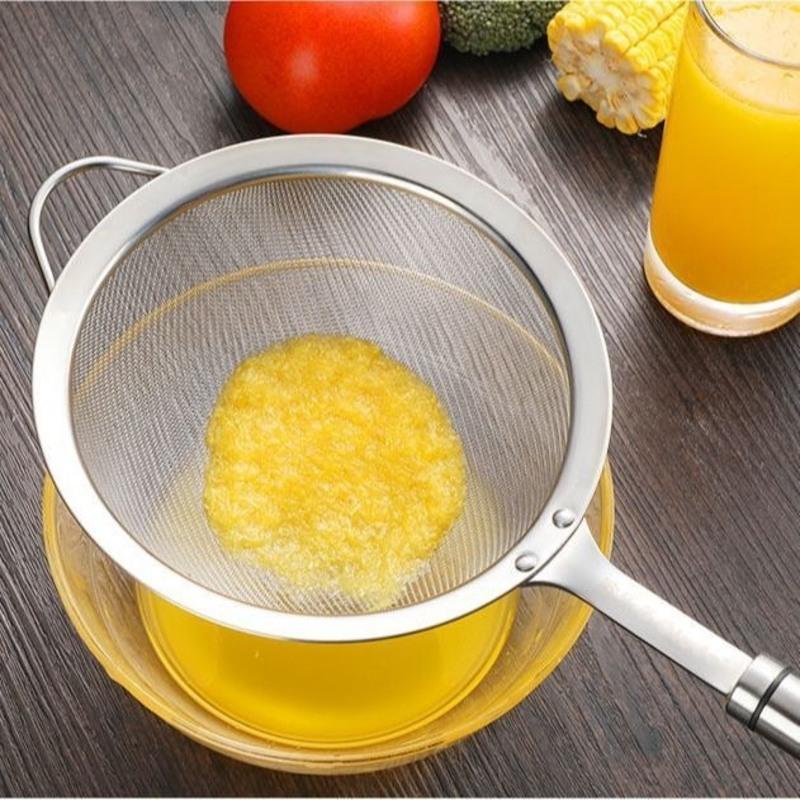 欧乐多果汁过滤网304不锈钢豆浆过滤网超细滤网家用网筛大号漏勺豪华