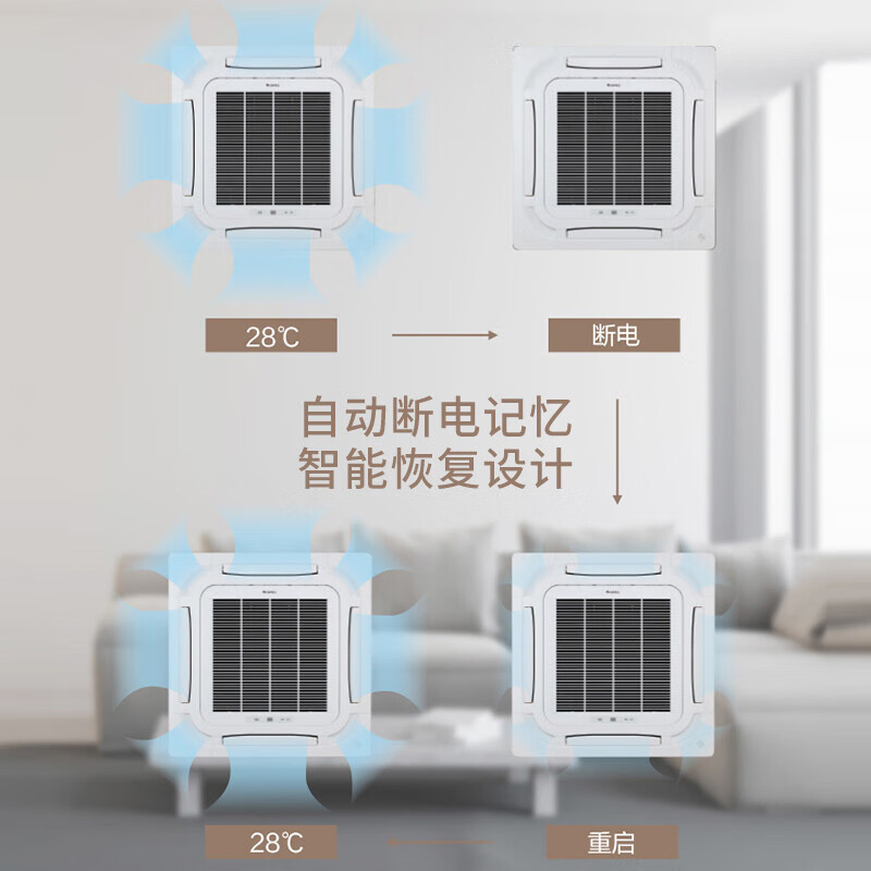 格力/GREE KFR-72TW/(72550)FNhCaf-B2一价全包(包25米铜管) 3匹 三级能效 冷暖天井机