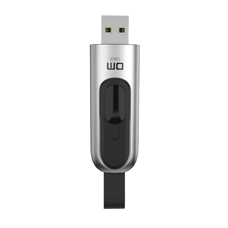DM 128GB USB3.1 U盘 承影PD165 银色 推拉保护高速电脑u盘 金属车载优盘