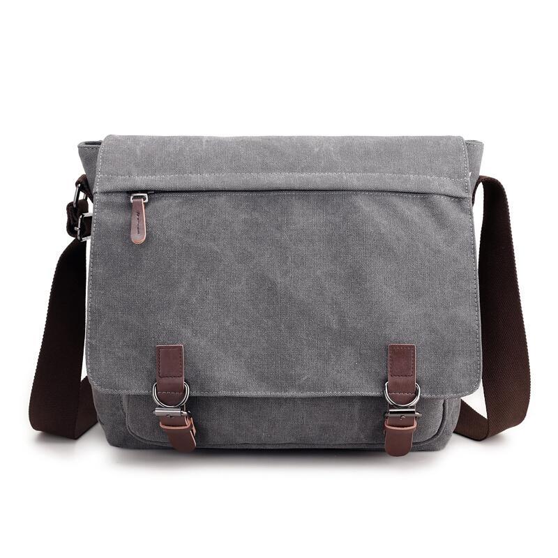 玺锉箱包新款帆布包男单肩包韩版斜挎包男士包包复古休闲包运动邮差包