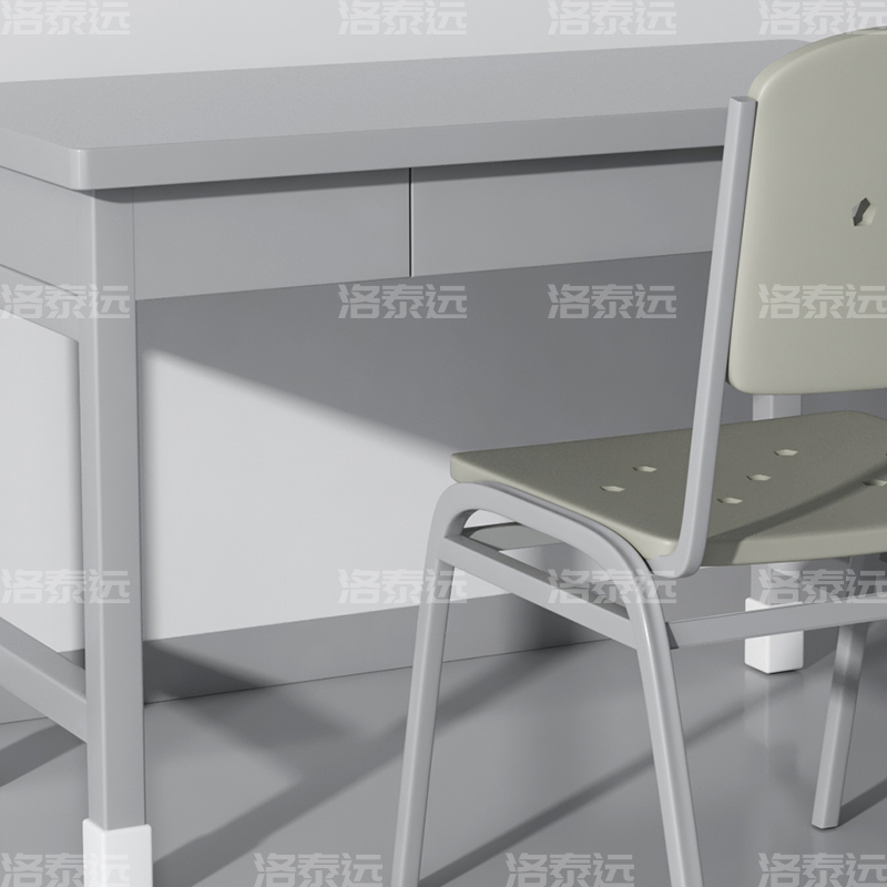 洛泰远 制式营具办公桌营房钢制学习桌 制式三抽桌椅组合(一桌一椅)