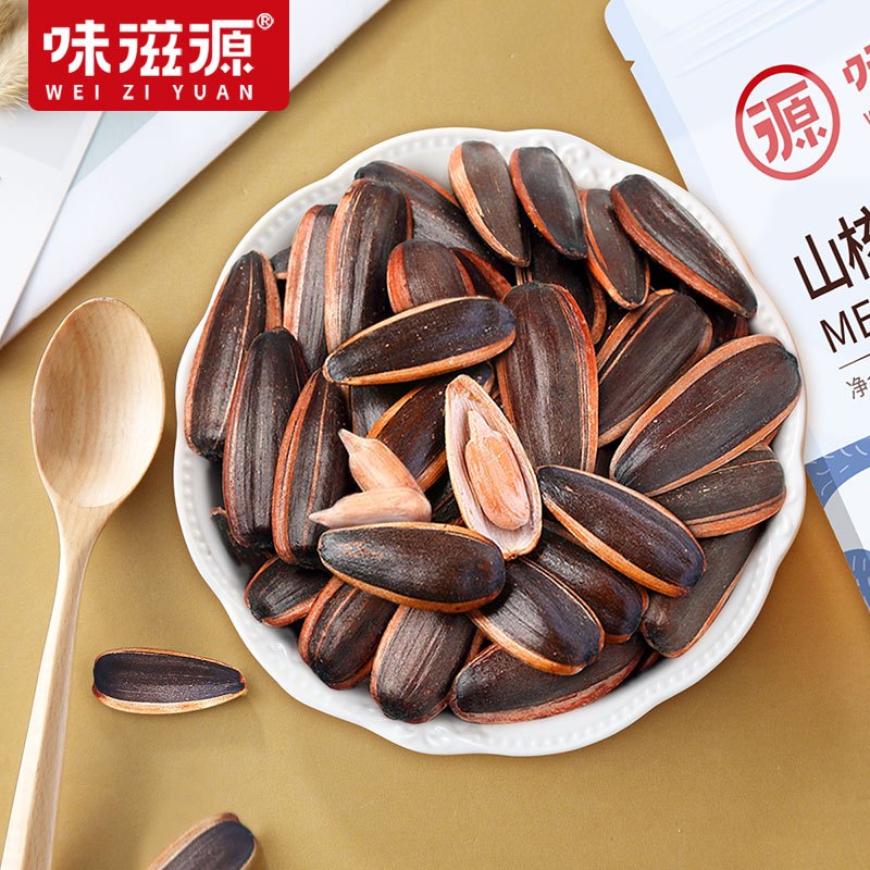 味滋源焦糖山核桃味葵花籽500g坚果炒货零食 瓜子