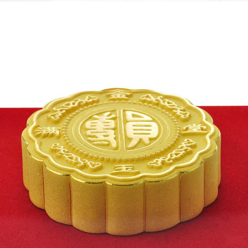 梦克拉 工艺铸金工艺月饼摆件 金玉满堂高清大图