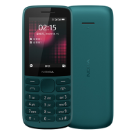 诺基亚 NOKIA 新 215 蓝绿色 移动联通电信三网4G 孤岛式按键 双卡双待 备用功能机 学生功能机不带充电头