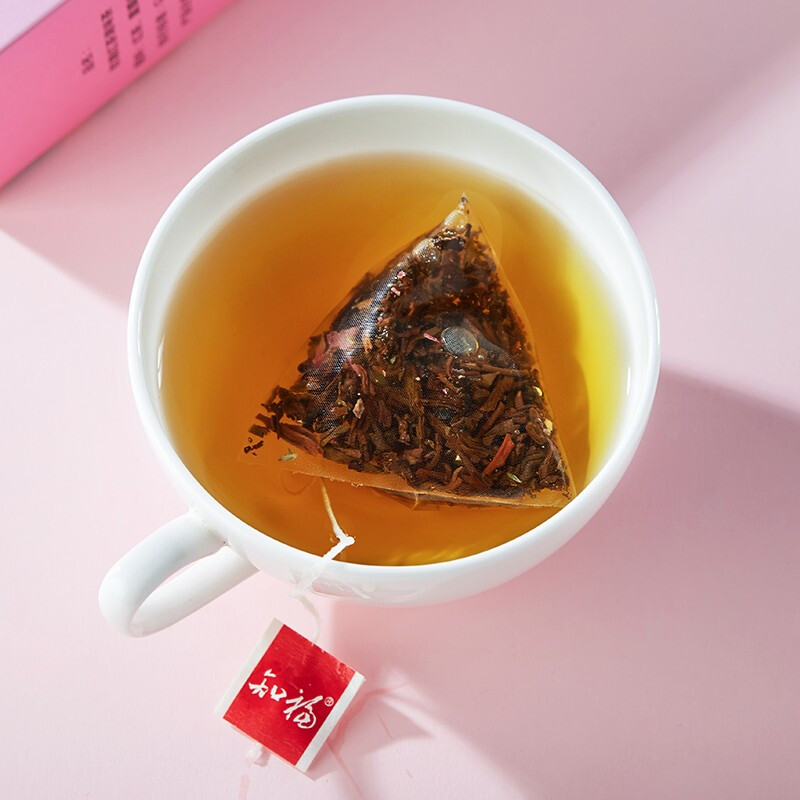 知福知福茶叶玫瑰红茶茶包独立三角袋泡茶小袋装花茶包72g 知福玫瑰红茶高清大图