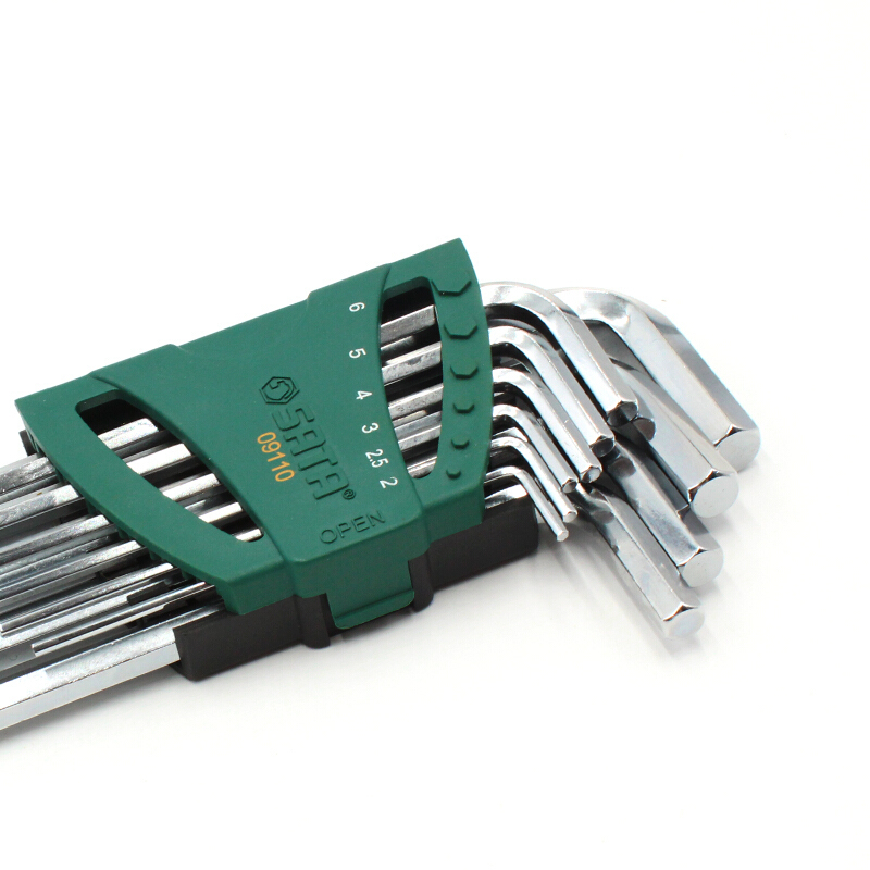 世达(SATA) 09110 10件加长内六角扳手组套