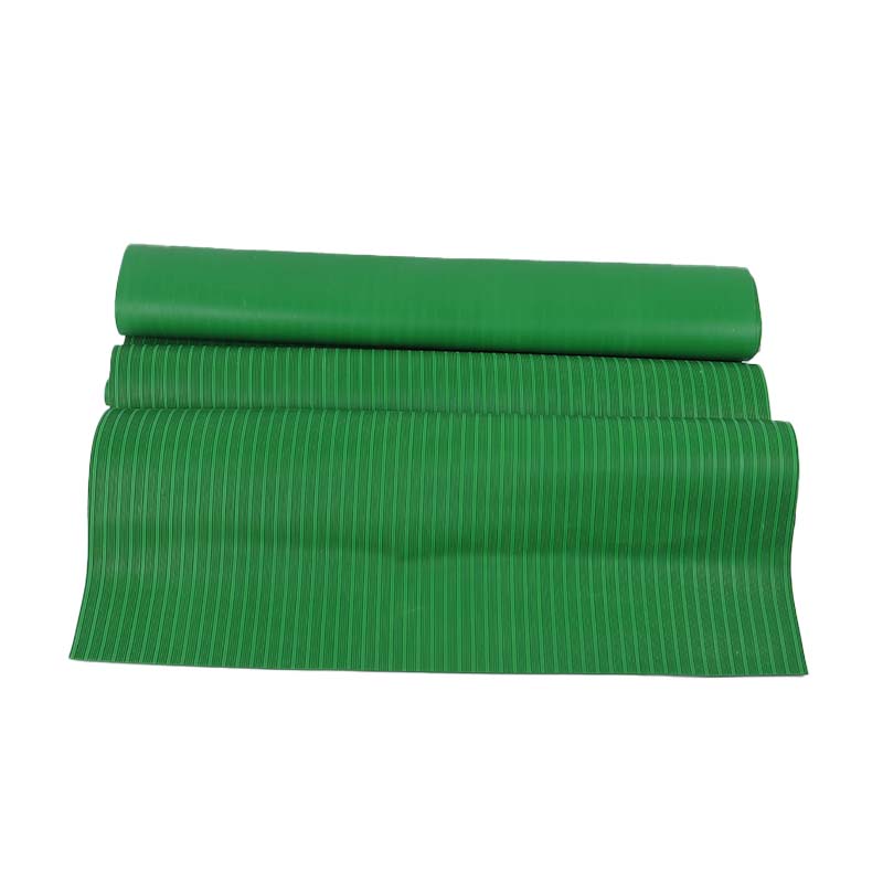 典虎 绝缘胶皮 绿色条纹3mm*1.2m*10m 卷高清大图