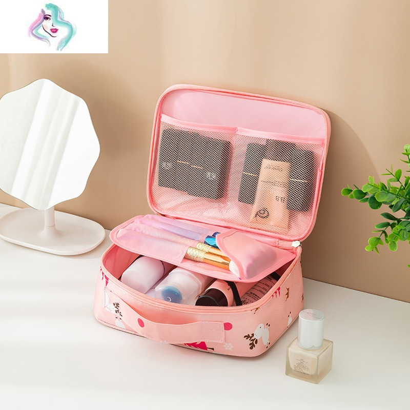 韩版旅行化妆包便携收纳包便携出差手提淑女迷你化妆包