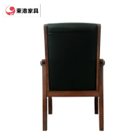 东港家具 SH-296 橡胶木椅 办公家具 办公椅 皮艺老板椅 实木四脚椅 电脑椅会议椅 皮料色彩可定制