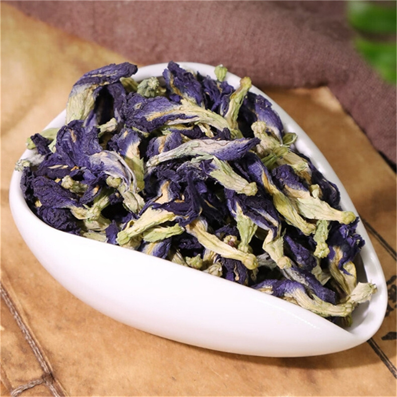 甄选正品蝶豆花100克干花官方店蓝蝴蝶花茶新货煮水泡茶另售洛神花茶