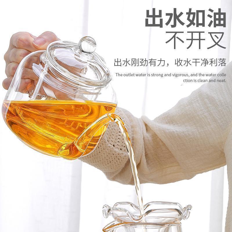 煮泡两用玻璃壶日式泡茶套装透明过滤花茶具家用小套茶盘Z_103