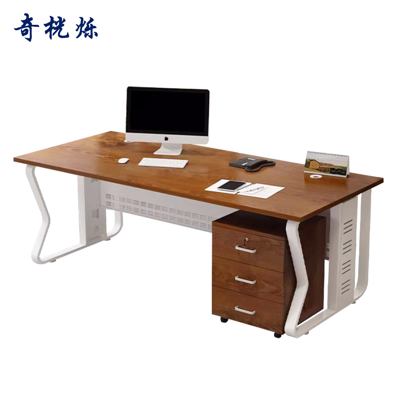 奇桄烁办公桌含活动柜220cm/组高清大图