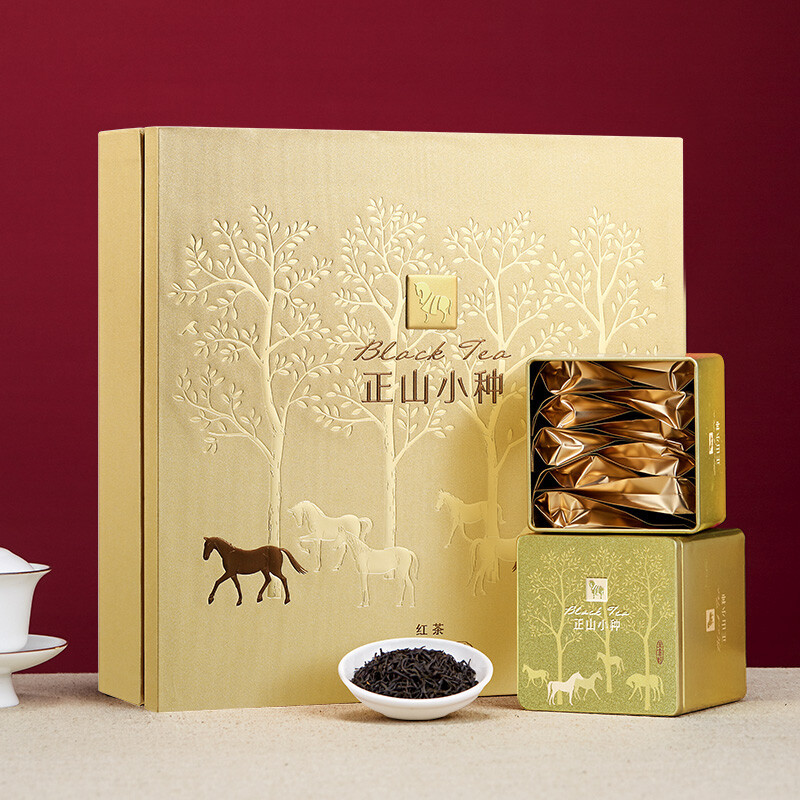 八马茶业八马金索红系列正山小种红茶武夷山茶叶礼盒装160g