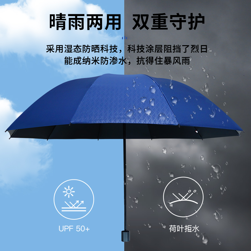 红叶晴雨两用伞防晒紫外线黑胶遮阳伞超轻男女太阳伞手动折叠小巧高清大图