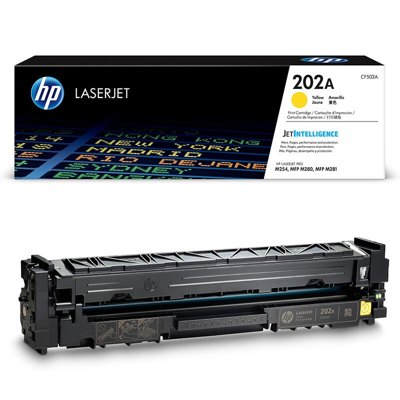 惠普（HP）CF502A 202A 黄色硒鼓（适用LaserJet M254nw/dw M280nw M281fdw）高清大图