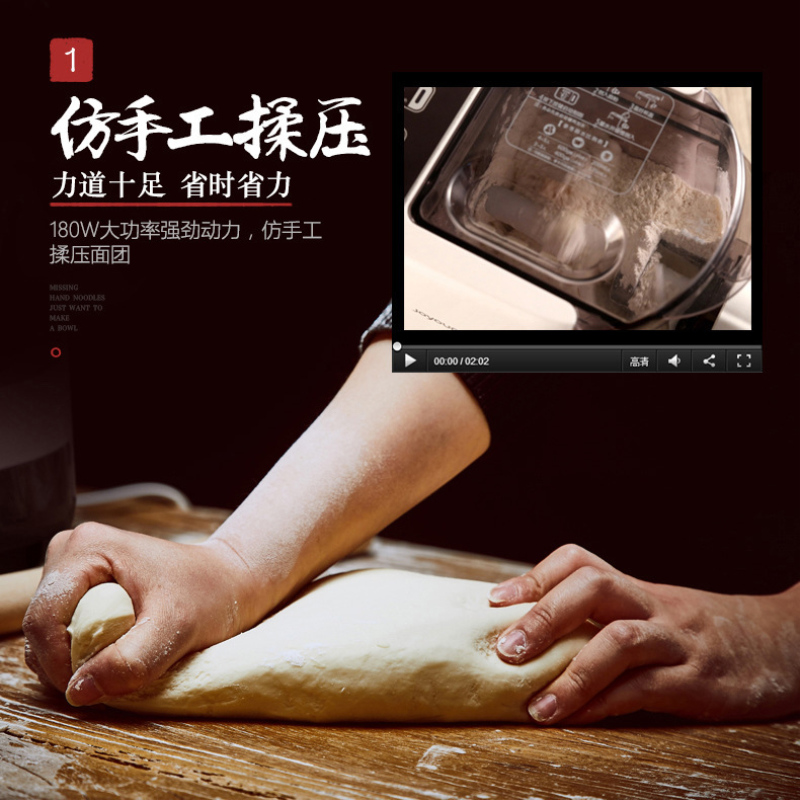 九阳面条机JYN-W3家用小型多功能智能小型压面机电动面条机高清大图