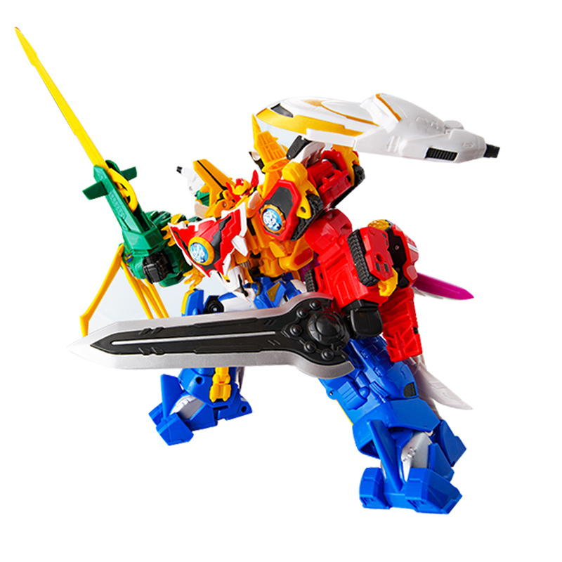 4邦宝历险记金刚玩具6合体男孩变形机器人玩具青龙雄狮大号凤凰金刚