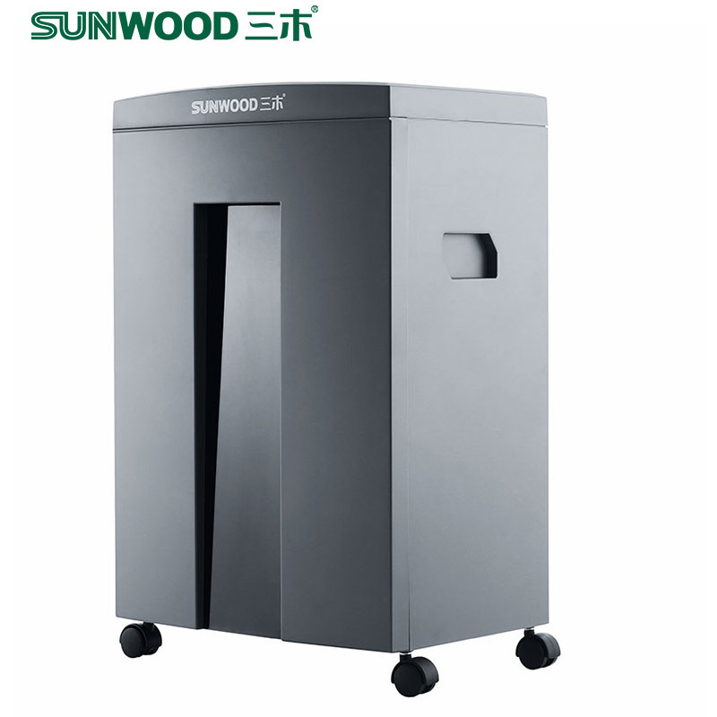三木(SUNWOOD)碎纸机 商用大功率德国5级保密 文件粉碎机家用静音碎纸机 办公双入口可碎光盘卡片S18