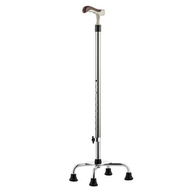 鱼跃(yuwell)四脚拐杖中老人手杖医用骨折防滑摔拐棍康复辅助助行器 YU852(四角固定)