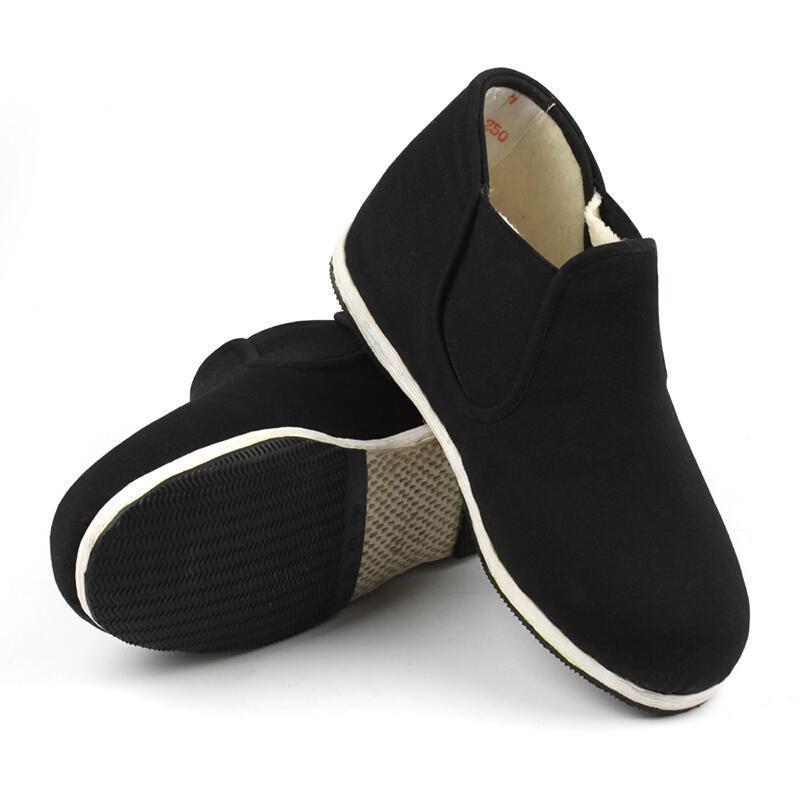 茗申毡底棉鞋黑色视频