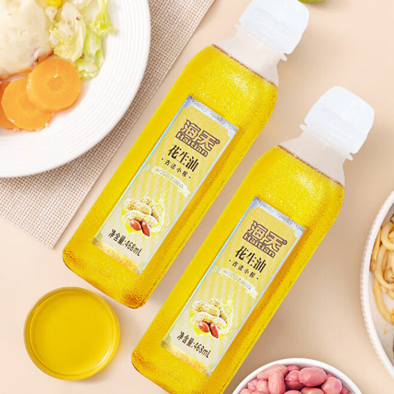 海天花生油防撒漏倒油干净不挂瓶古法小榨尖叫瓶468ml高清大图