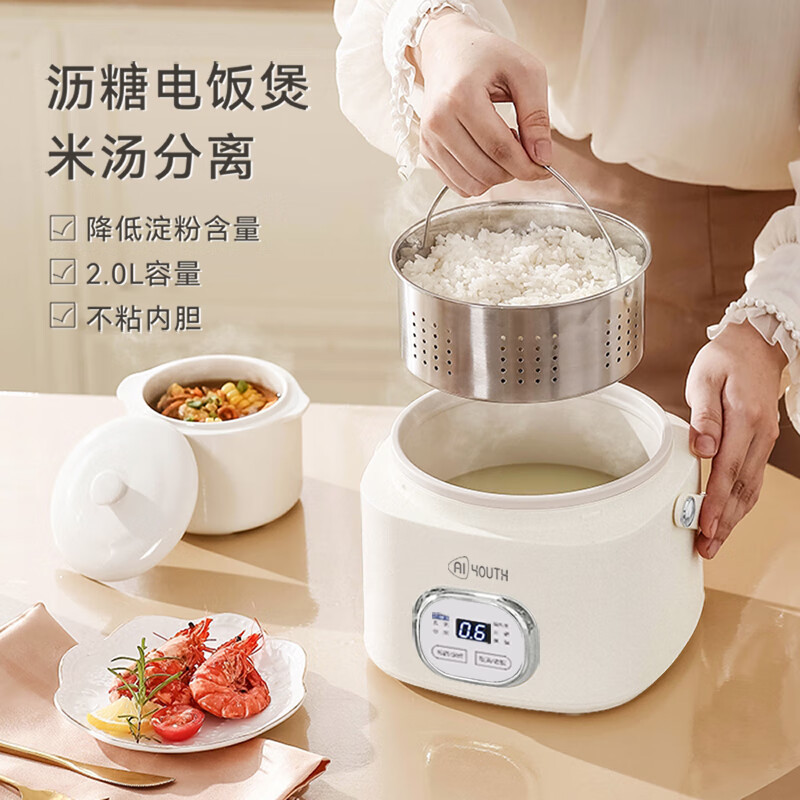 艾青春(AIYOUTH) AI-G11 多功能锅(降糖饭煲+陶瓷电炖盅) (单位:台)高清大图