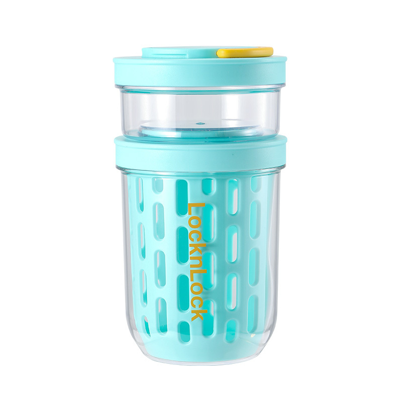 乐扣乐扣 多功能沥水沙拉杯蓝色2件套650ml+200ml LCB862BLUFU高清大图