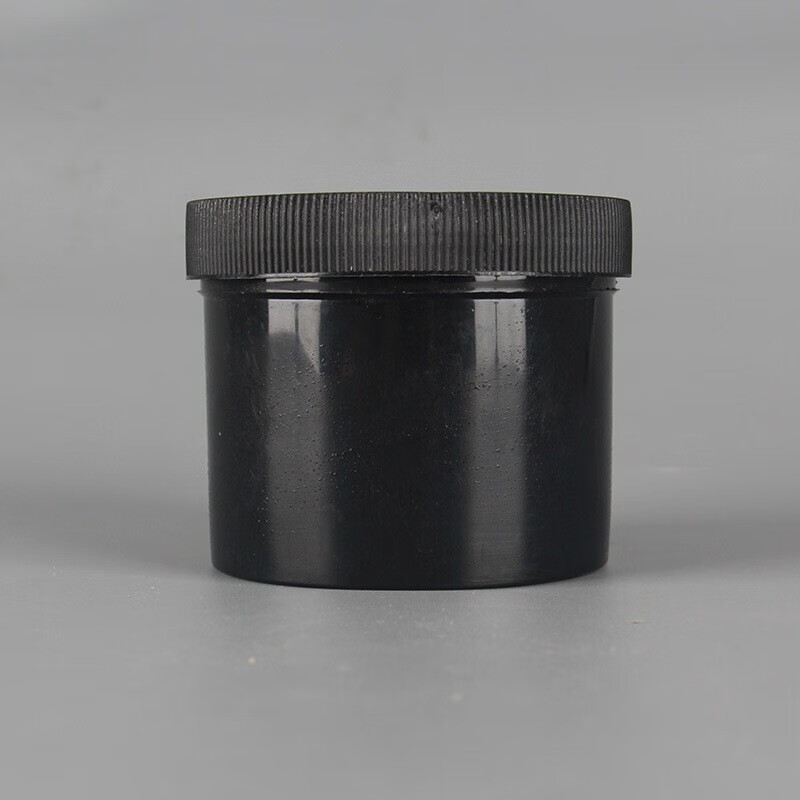 海斯迪克 HKCL-717 广口样品塑料瓶密封油墨罐直立桶 黑色250mL