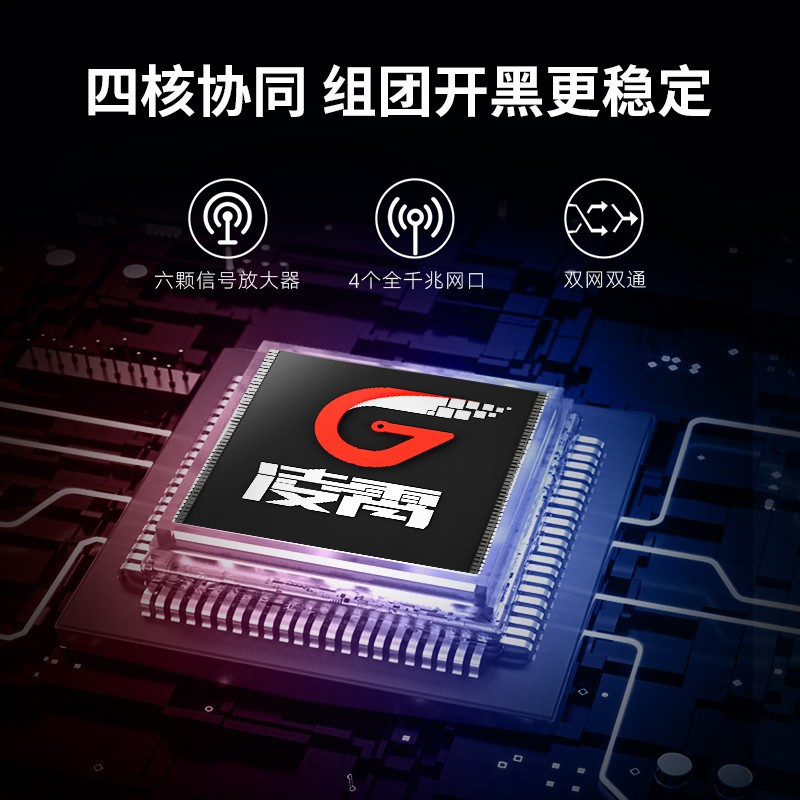 路由器双5G通道Wi-Fi三频/凌霄四核CPU/2100M无线高速穿墙