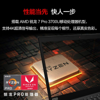 联想ThinkPad X395 0YCD 13.3英寸轻薄本便携商务办公笔记本手提电脑锐龙R7 PRO-3700U 8G 512GSSD FHD 100%高色域 指纹识别Win10