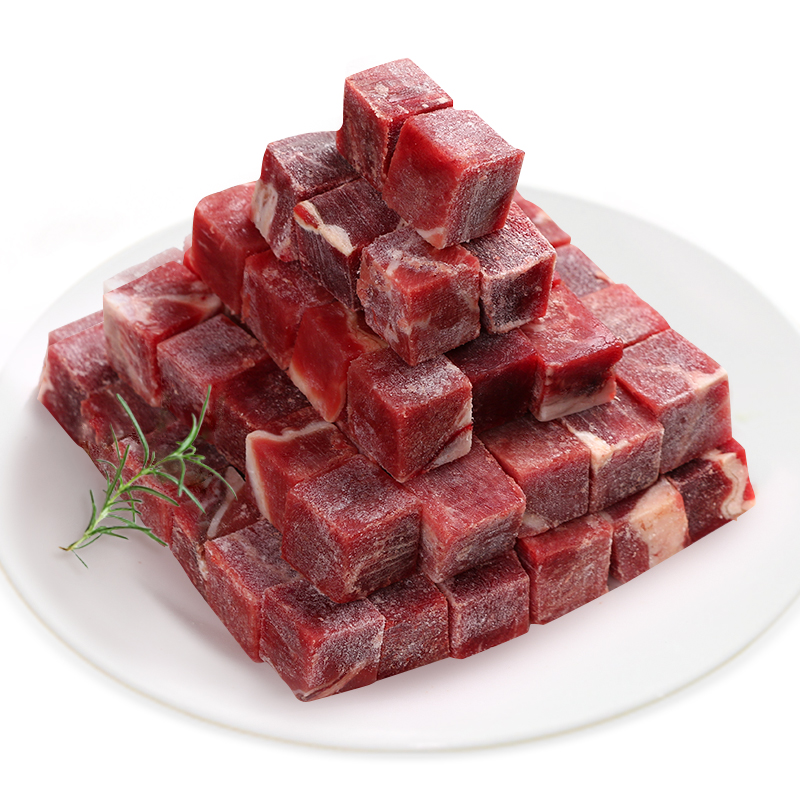 [99任选7包]暖男厨房精选原味牛肉粒120g 原味切粒牛肉 易煎煮切块牛