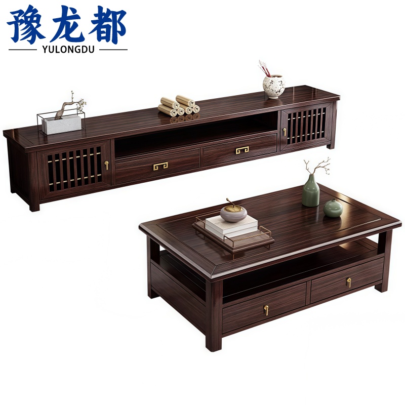 豫龙都 电视柜+茶几 2m 套高清大图