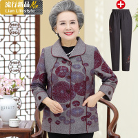 恋名媛中老年人女装奶奶春装外套春秋老人妈妈太太60-70岁80婆婆上衣服妈妈装
