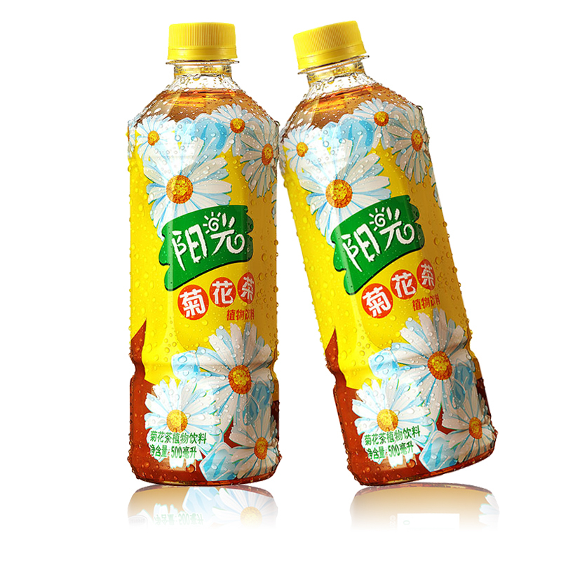 可口可乐阳光菊花茶植物饮料500ML*12 整箱装