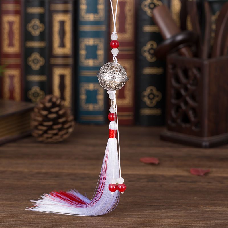 汉服旗袍压襟扣双色流苏铃铛腰坠中国风配饰古风腰挂衍生铃挂件  *魏