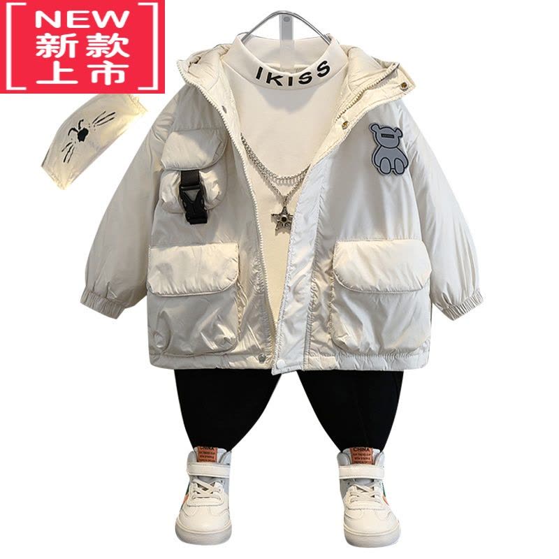 可莉允儿童加厚棉衣男童夹棉冬装棉服2022新款洋气男孩宝宝冬季帅气外套图片