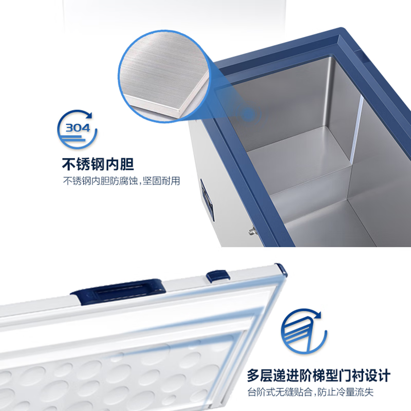 海尔(Haier)商用大容量卧式金枪鱼三文鱼海鲜细胞级冷冻柜实验室深冷速冻柜冰箱高清大图